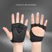 Breathable Hollow-Back Gym Gloves – Anti-Slip & Anti-Callus Weightlifting Gloves For Men & Women (Black/Red – One Size Fits Most)_desvips.com