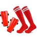 Football Shin Guards & Socks Combo – 2-Piece Protective Gear Set For Men/Women/Youth, Long Compression Socks With Adjustable Straps_desvips.com