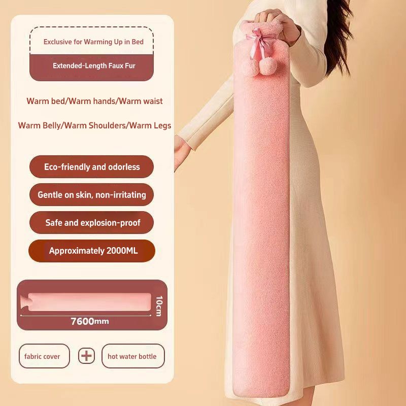 Oversized Extra Long Thickened Hot Water Bottle - Leak-Proof Water Filling Bed Large Capacity Winter Bed Heater For Cold Nights_desvips.com