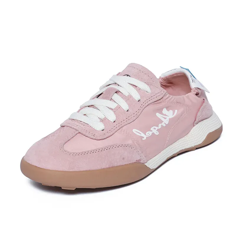 Luxury Premium 2026 Women's Genuine Leather Breathable German Trainer Sneakers Retro Agam Casual Shoes Ballet Style Flat_desvips.com
