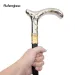 Golden White Plum Blossom Flower Fashion Stick Decorative Stick Cospaly Vintage Cane Crosier 95cm Performance Stage Cane_desvips.com
