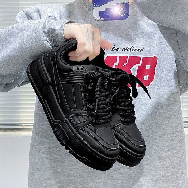 Men's 2024 New Casual Small White Korean Version Trendy Sports Men's Bread Shoes, Niche Board Shoes_desvips.com