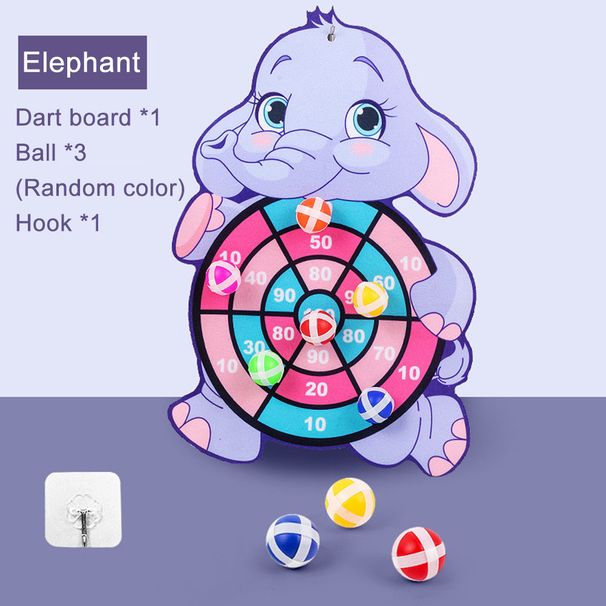 Dart Board For Kids With 3 Sticky Balls Indoor Outdoor Sport Party Games Cartoon Animal Dart Board Toys Christmas Gift_desvips.com