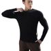 Sports Long Sleeve T-Shirt For Men V-Neck Round Neck Tight-Fitting Moisture-Wicking High Elastic Training Running_desvips.com