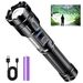 LED Flashlight Super Bright Flashlight Rechargeable High Lumen Flashlight 5 Modes Zoomable Waterproof Suitable For Camping Kids Adults Outdoor Hiking Emergency_desvips.com