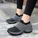 Fashion Breathable Walking Mesh Platform Sneakers For Women Gym Vulcanized Shoes Black Female Footwear_desvips.com