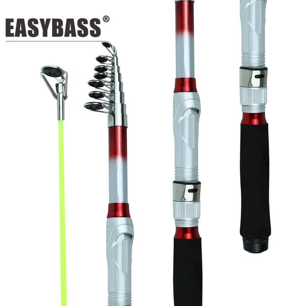 Fishing Rods Telescopic Luya Rod 1.8m2.4m Fishing Rod Long Distance Casting Sea Fishing_desvips.com