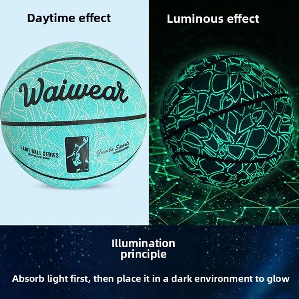 Glow-in-the-Dark Basketball – Size 7 Official PU Leather, Anti-Slip & Reflective For Night Play, Durable Training Basketball For Indoor/Outdoor_desvips.com
