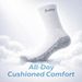 Men's Double Tough Crew & Ankle Moisturing Wicking Socks, Black & White Multi-Packs_desvips.com