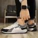 Versatile Mens Trainers Work Leisure Running Shoes Classic Black White Grey Colorway Durable Anti-slip Sole Low Top_desvips.com