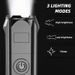 High Power LED Flashlight USB Rechargeable Torch Portable Zoomable Camping Light 3 Lighting Modes Use High Strength ABS Material_desvips.com