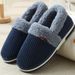 Couple Warm Bag Heel Cotton Slippers Winter Indoor Padded Bottom Home Household Non-slip Belt Heel Cotton Shoes Ladies_desvips.com