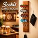 Wall Mounted Dart Holder/Caddy Display, Holds 12 Steel & Soft Tip Darts, Game Room & Home Bar Essential_desvips.com