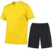 Fashion Summer Men And Women Cotton + Shorts Short Sleeve T-Shirt Casual Sports Set_desvips.com