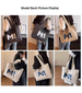 Canvas Bag Women's Large Capacity Sturdy Supermarket Shopping Bag Simple And Versatile One-shoulder Tote Bag_desvips.com