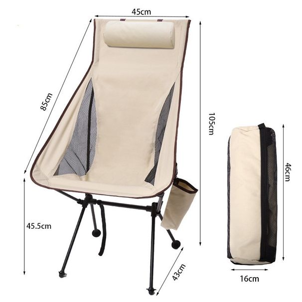 WANDERING TIME Ultralight Aluminum Alloy Folding Chair, Portable Compact Camping Chair For Adults, Beach, Fishing, Outdoor Trave_desvips.com