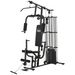 Kraftstation Fitnessstation Fitnessgerät Multifunktion Krafttraining Multistation Trainingsstation Mit Latzug Butterflystange 45kg Gewichten Seil, Fitnessgeräte Für Zuhause Schwarz_desvips.com