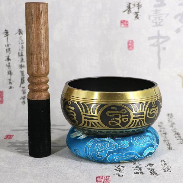 Nepal Singing Bowl Handmade Bowl Hand-Hammered Tibetan Singing Bowl Set - Stress Relief, Chakra Balancing & Meditation Tool_desvips.com