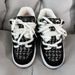 Campus New Black And White Couple Bread Fragrance Flip Skate Shoes Fur Canvas Style Niche Design Patchwork Unisex_desvips.com