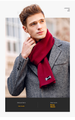 Pure Wool Scarf Men's Winter Solid Color Versatile Cold Protection And Warmth New Skin-friendly Cashmere Men's Scarf_desvips.com