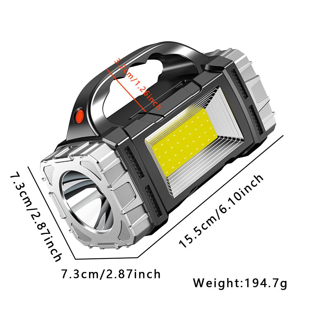 New solar charging multi-functional hand lamp LED light portable searchlight camping light_desvips.com