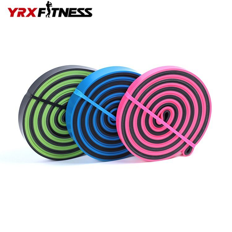 Two-tone Latex Resistance Exercise Pull Training Elastic Bands Equipment Fitness Puller Yoga_desvips.com