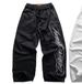 2025 New Trend English Line Art Design Unisex Wide-Leg Side Print Series Long Pants_desvips.com