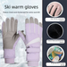 Ski For Men And Women, Winter Fleece-Lined, Thickened, Cold-Proof, Warm, Touchscreen-Compatible, Outdoor_desvips.com