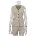 Women's Clothing ins style cotton and linen suit sleeveless vest suit summer women's casual shorts two-piece set_desvips.com