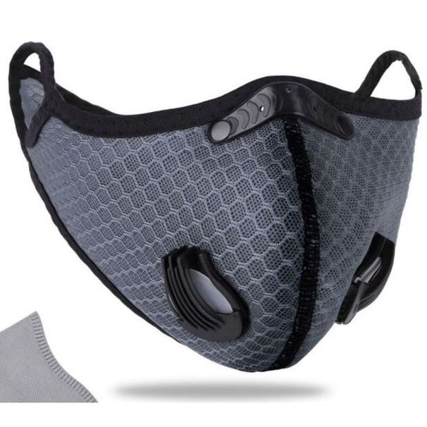 Cycling Sports Men's And Women's Outdoor Masks (with Two Filters Included) Activated Carbon Windproof, Dustproof, And Anti Haze PM2.5_desvips.com