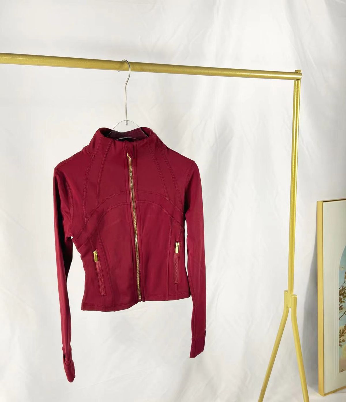 Women's Clothing New Style Gold Label Stand Collar Short Coat Sports Yoga Fashion Brand Same Stylemen_desvips.com