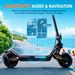 SUNNIGOO N8 (ABE) Electric Scooter 1200W Peak Fingerprint Unlock 40km/h 48V 13Ah 50km Adult E-Scooter With Smart APP & Bluetooth Speaker_desvips.com
