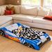 Baby Inflatable Flocking Mattress Racing Inflatable Bed Simulation Portable Thick Mattress Double Children's Bed_desvips.com