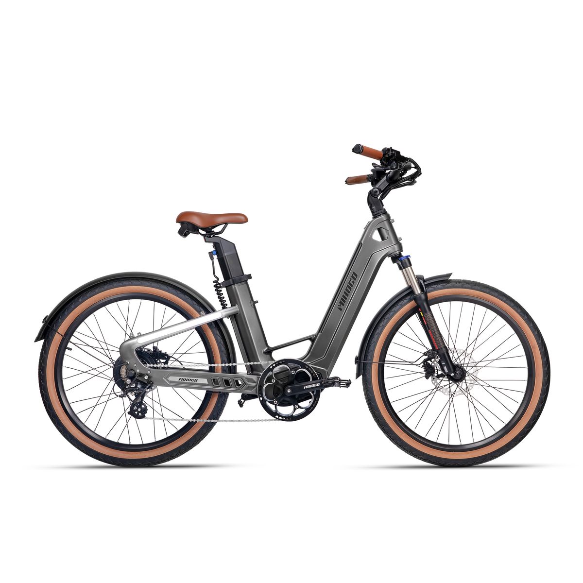 MIHOGO Air Carbon Fiber Frame Adult Electric Bicycle Urban E-Bike 26" Inflatable Tires Ebike 750W 48V 19.2AH Electric Bike_desvips.com