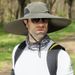 Widened Brim Sun Hat Men's Outdoor Mountaineering Fishing Hat Summer Breathable Sun Protection Breathable Bucket Hat Sun Hat_desvips.com