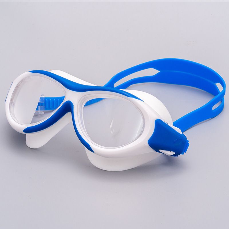Children's swimming racing goggles Electroplated anti-fog silicone comfortable headwear swimming glasses for men and women_desvips.com