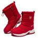 Ski Boots New Large Size Women's Shoes Mid Cut Women's Snow Boots Cotton Shoes Plus Velvet Thickening Warm Northeast Large Cotton Boots Men_desvips.com