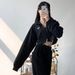 Womens Cropped Jacket Loose Sports Zip Up Windbreaker Korean Streetwear Coat Female Gorpcore Drawstring Lightweight_desvips.com