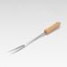 Outdoor Beech Wood Handle BBQ Picnic Stainless Steel U-Shaped Camping Skewer Fork_desvips.com