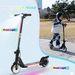 RCB R12 Electric Scooter For Kids Age 6-12, Max 15km/h & 10km, 6.5" Foldable, LED Display, LED Rainbow Light,Two Types Of Braking,Gift For Kids_desvips.com