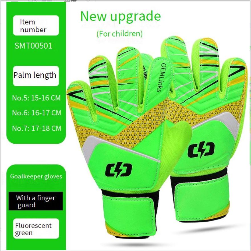 Sports & Entertainment finger protection thickened latex primary and secondary school students training goalkeeper gloves_desvips.com