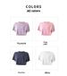 New Spring/Summer Women's Sports Top, Midriff-baring Modal Loose Fit Fitness Yoga Wear Short-sleeved T-shirt_desvips.com