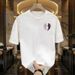 180g Combed Cotton Heavyweight Pure Cotton Angel And Devil Wings Print Men's Short-Sleeve T-Shirt_desvips.com