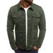Men's Casual Classic Denim Jacket Slim Fashion Denim Coat_desvips.com