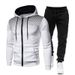 Men's & Women's Fleece-Lined Dot Print Zip-Up Hoodie Set - Casual Sportswear For Autumn & Winter (Multiple Colors & Sizes)_desvips.com