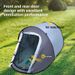Quick-Open Travel Windproof Portable Foldable Outdoor Beach Camping Sun Protection Mosquito-Proof No-Installation Silver_desvips.com