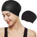 Silicone Swimming Cap Larger Women's Long Hair Special Comfortable No Cut Head Professional Swimming Cap_desvips.com