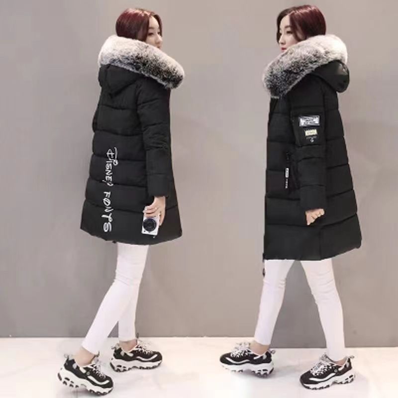 Women's Winter Hooded Parka Coat With Faux Fur Trim - Long Loose Fit Warm Padded Jacket (Black, Gray, Red, Army Green, Maroon, Pink, Pea Green, White)_desvips.com