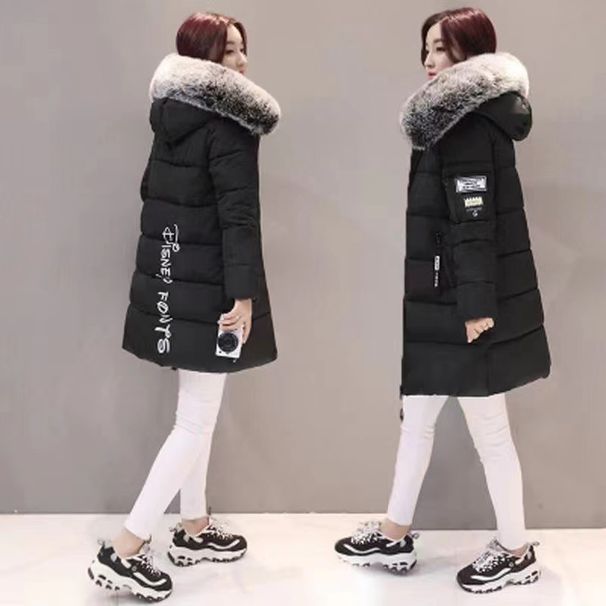 Women's Winter Hooded Parka Coat With Faux Fur Trim - Long Loose Fit Warm Padded Jacket (Black, Gray, Red, Army Green, Maroon, Pink, Pea Green, White)_desvips.com