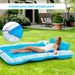 Premium Inflatable Lounge Bed - Thickened PVC With Backrest & Cup Holders (Double Sunbathing Floating Mat For Pool/Beach 200cm UV Resistant)_desvips.com